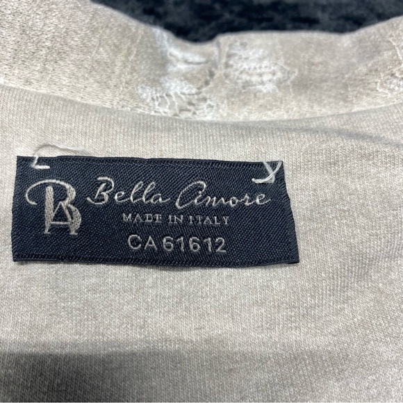 Bella Amore Light Gray Women's Blazer S/M Lace Detail Grunge Open - Picture 3 of 13